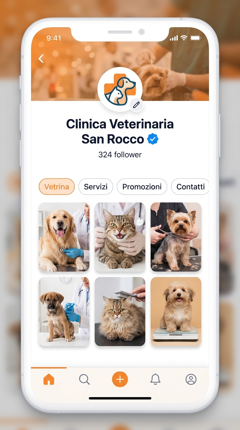Profilo Business nell'app Animingo